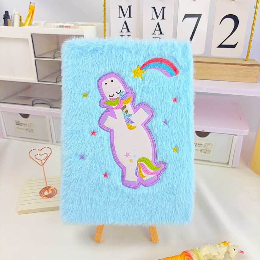 Roztomilý plyšový zápisník Unicorn Diary A5
